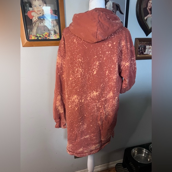 7 for all mankind bleached tunic hoodie - Picture 2 of 9